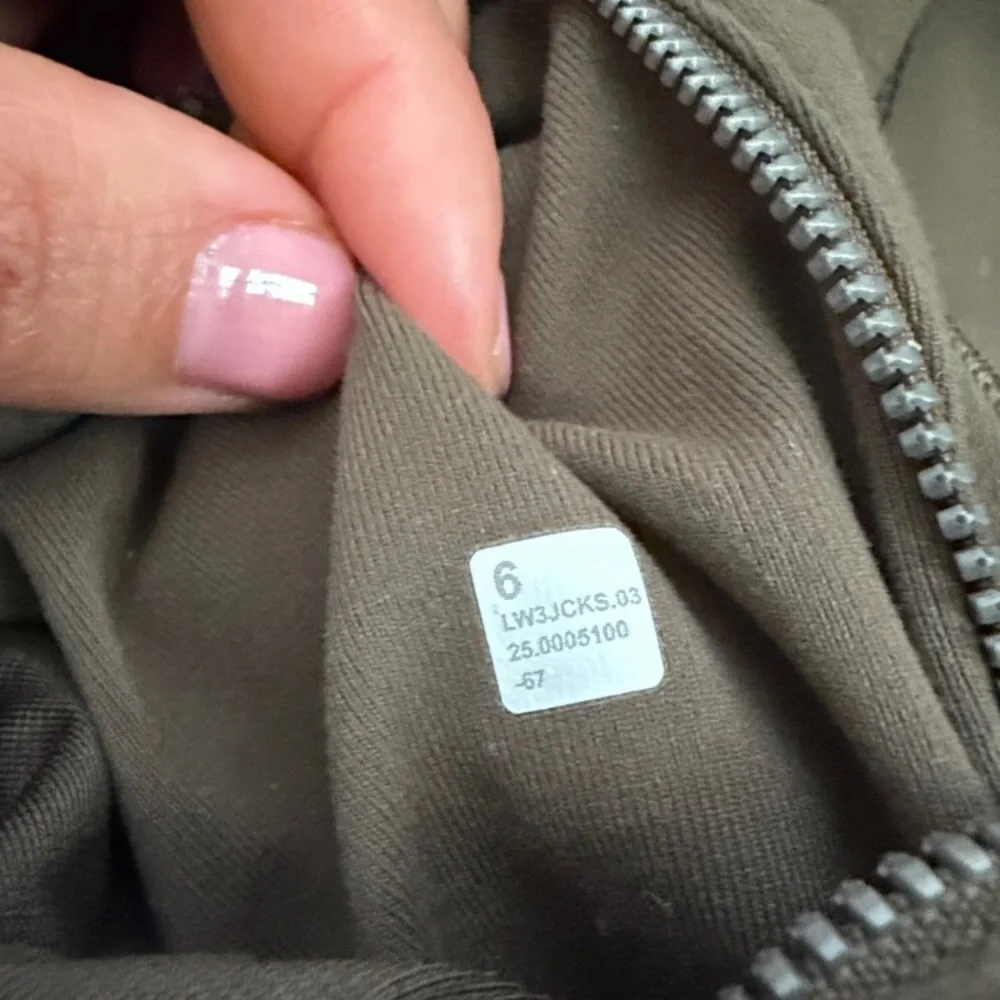 Lululemon SET Define Track Jacket Matching Wide Pants  Luon 6 Small Olive